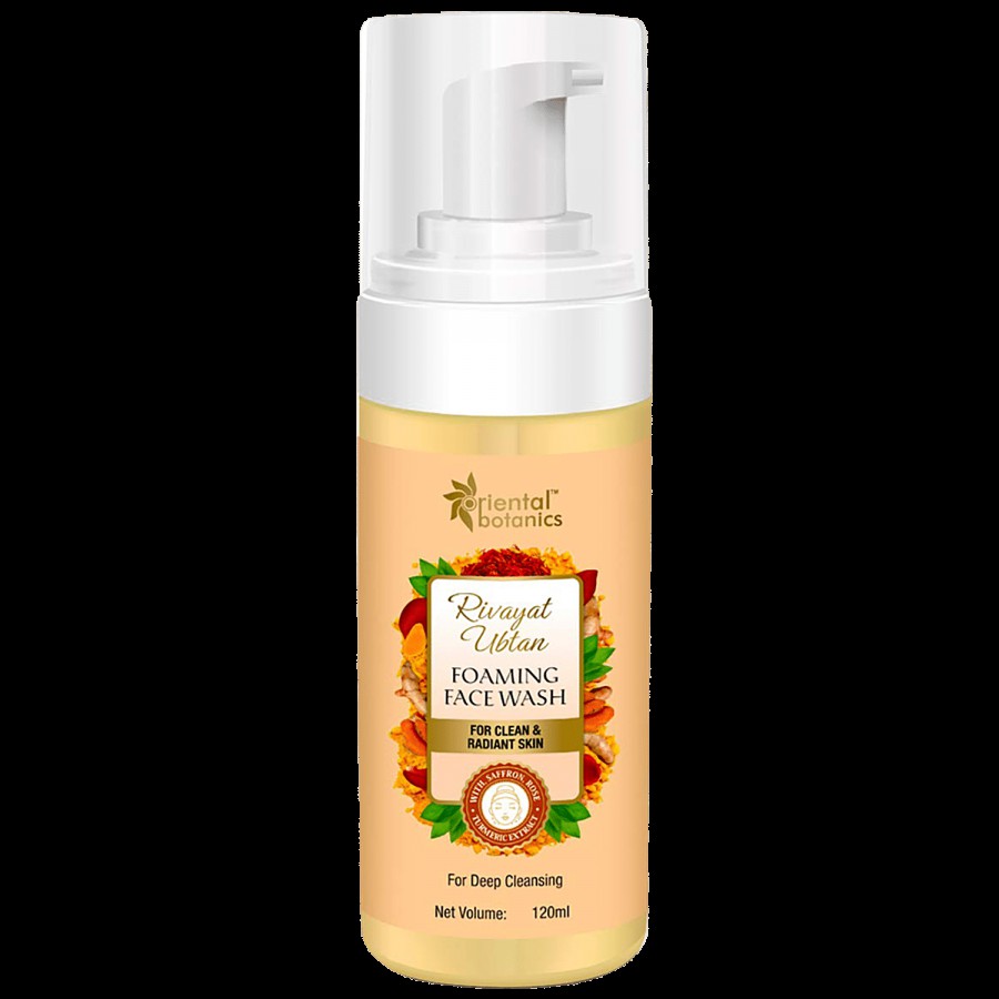 Oriental Botanics Rivayat Ubtan Foaming Face Wash - For Clear & Radiant Skin