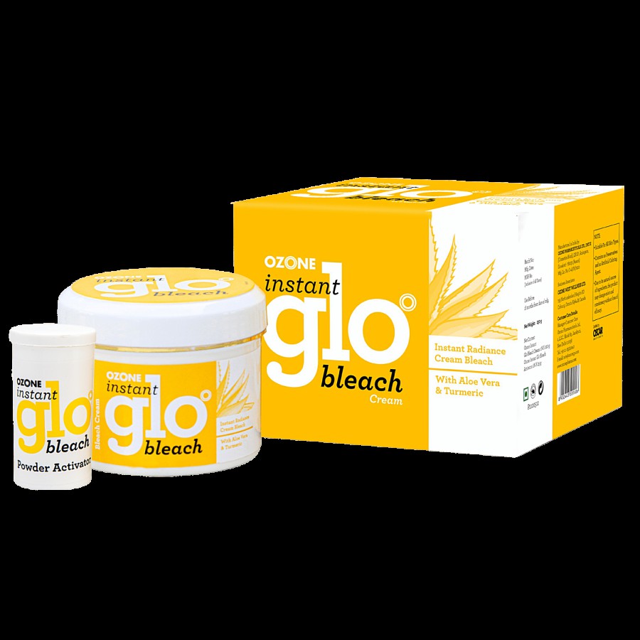 Ozone Instant Glo Bleach Cream - With Aloe Vera & Turmeric