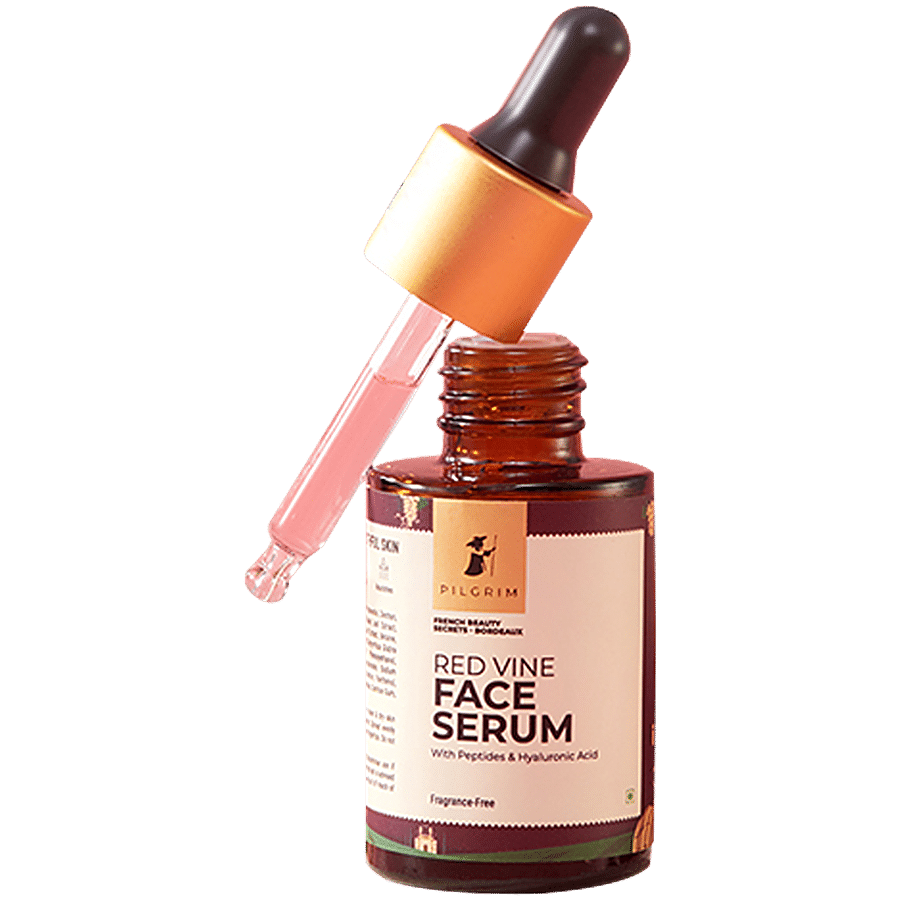 PILGRIM Red Vine Face Serum - With Peptides & Hyaluronic Acid