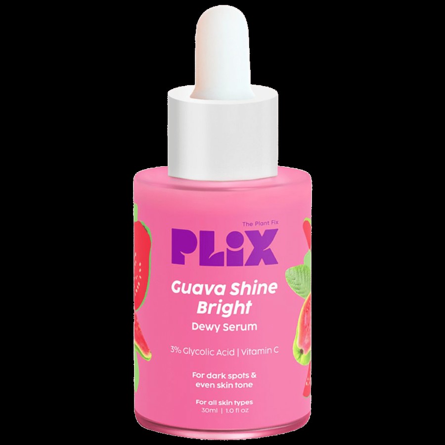 PLIX Guava Shine Bright Dewy Serum - With 3% Glycolic Acid & Vitamin C