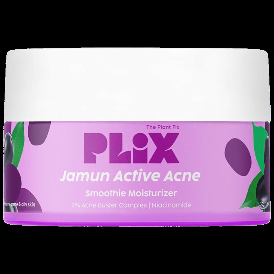 PLIX Jamun Active Acne Smoothie Moisturizer - With 2% Acne Buster Complex & Niacinamide