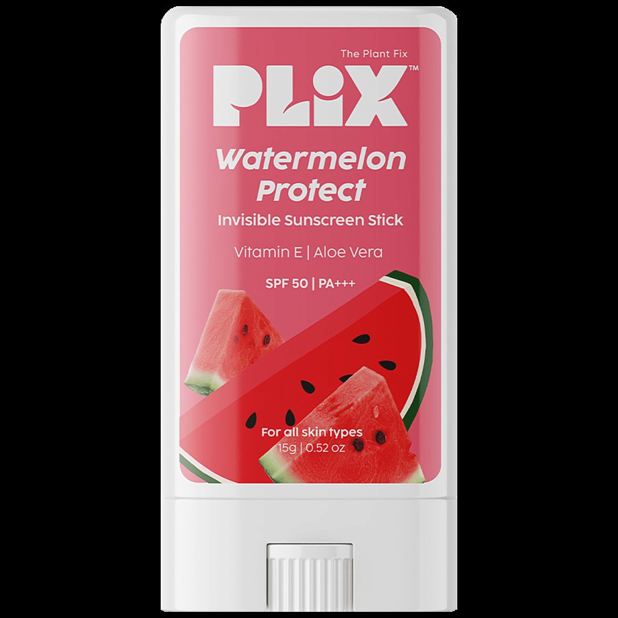 PLIX Watermelon Protect Invisible Sunscreen Stick - SPF 50 PA +++