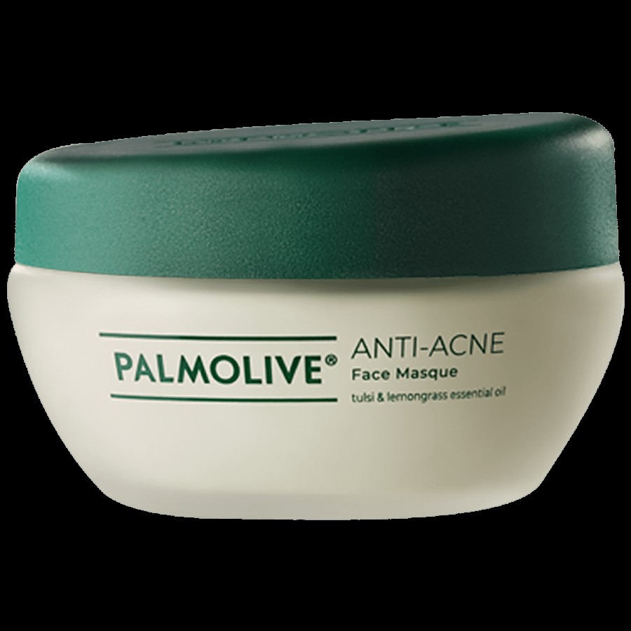 Palmolive Anti Acne Purifying Face Masque - With 100% Natural Extracts Of Tulsi & Lemongrass Essential Oil