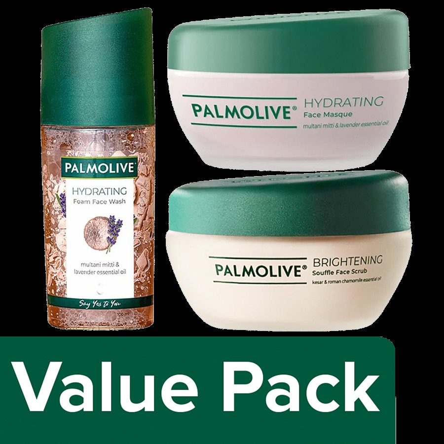 Palmolive Hydrating Foam Face Wash-100ml &Face Masque100ml