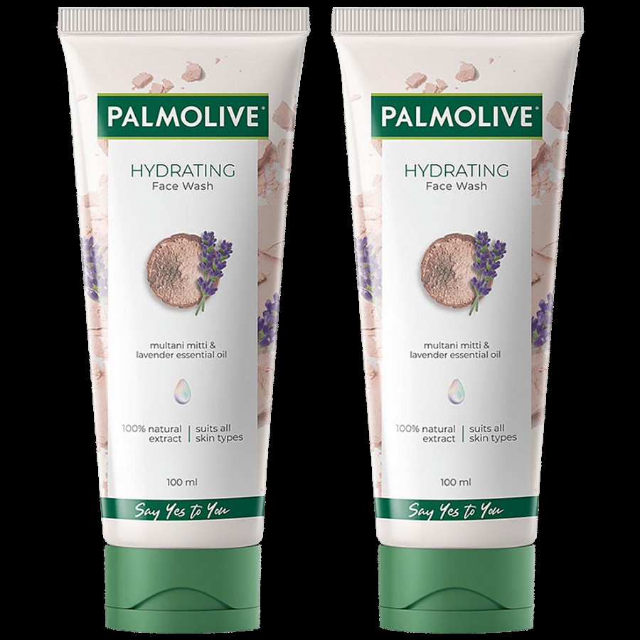 Palmolive Hydrating Gel Face Wash - 100% Natural Extracts Of Multani Mitti & Lavender Essential Oil