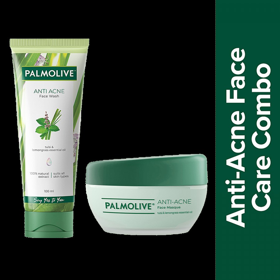 Palmolive Palmolive Anti-Acne Face Care Combo - Gel Face Wash and Face Masque