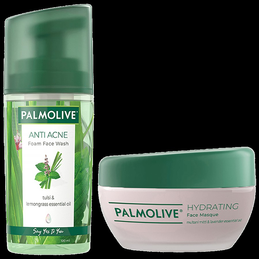 Palmolive Palmolive Anti Acne Foam Face Wash and Palmolive Hydrating Face Masque