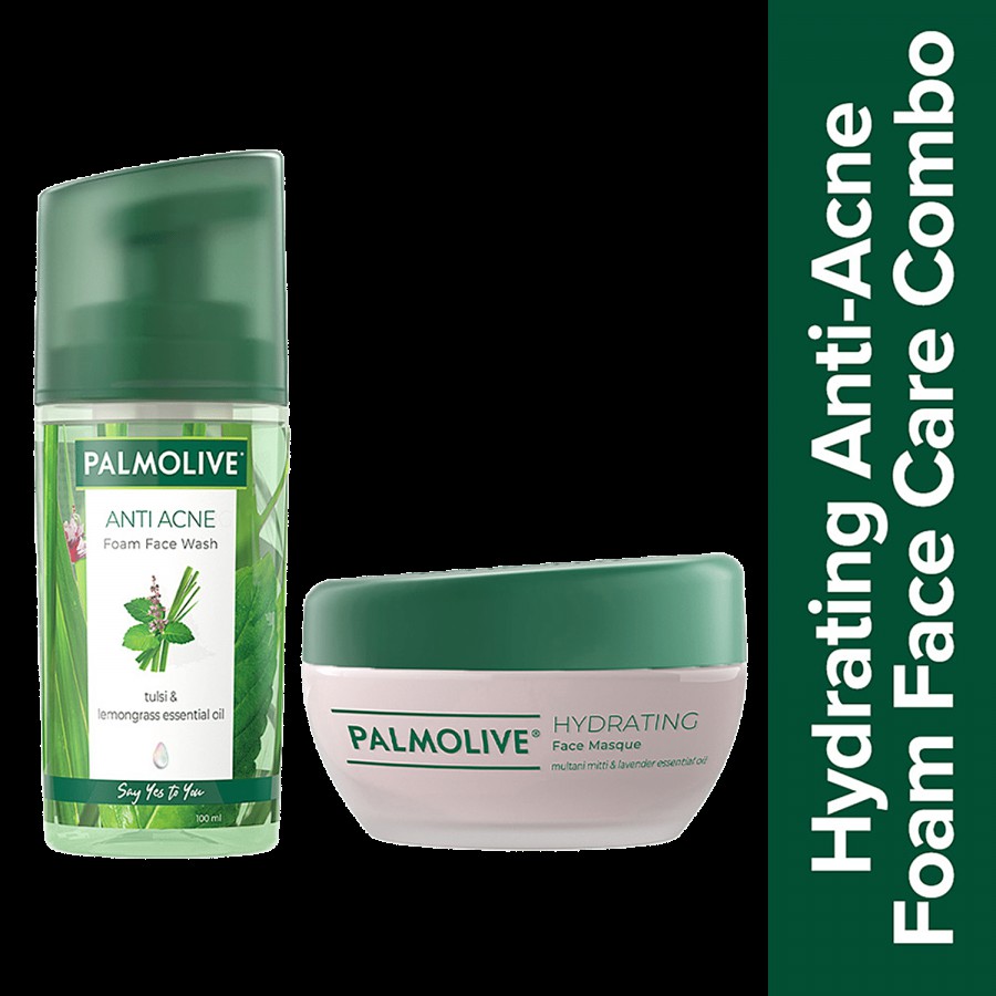 Palmolive Palmolive Anti Acne Foam Face Wash and Palmolive Hydrating Face Masque