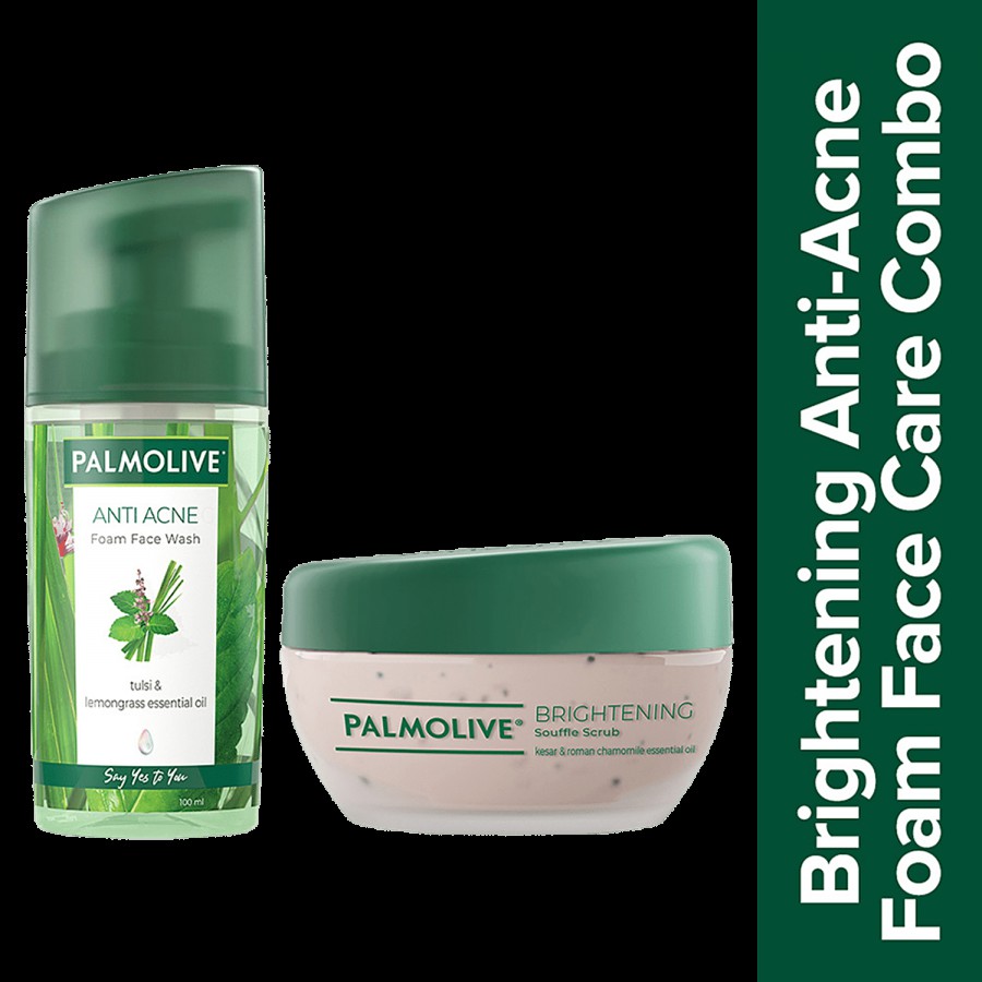 Palmolive Palmolive Anti Acne Foam Face Wash and Palmolive Souffle Face Scrub