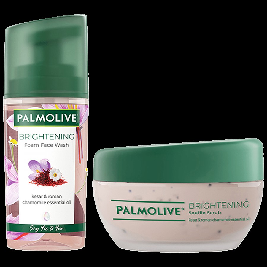 Palmolive Palmolive Brightening Face Care Combo - Foam Face Wash and Souffle Face Scrub