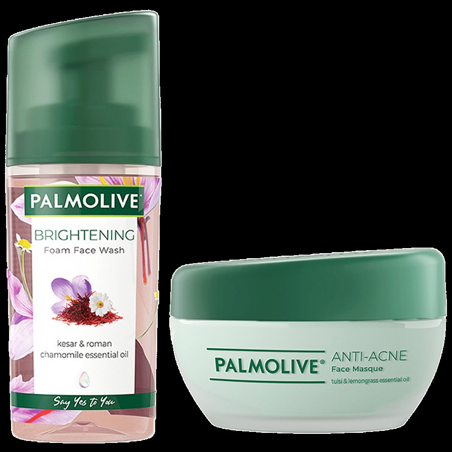 Palmolive Palmolive Brightening Foam Face Wash and Palmolive Anti Acne Face Masque