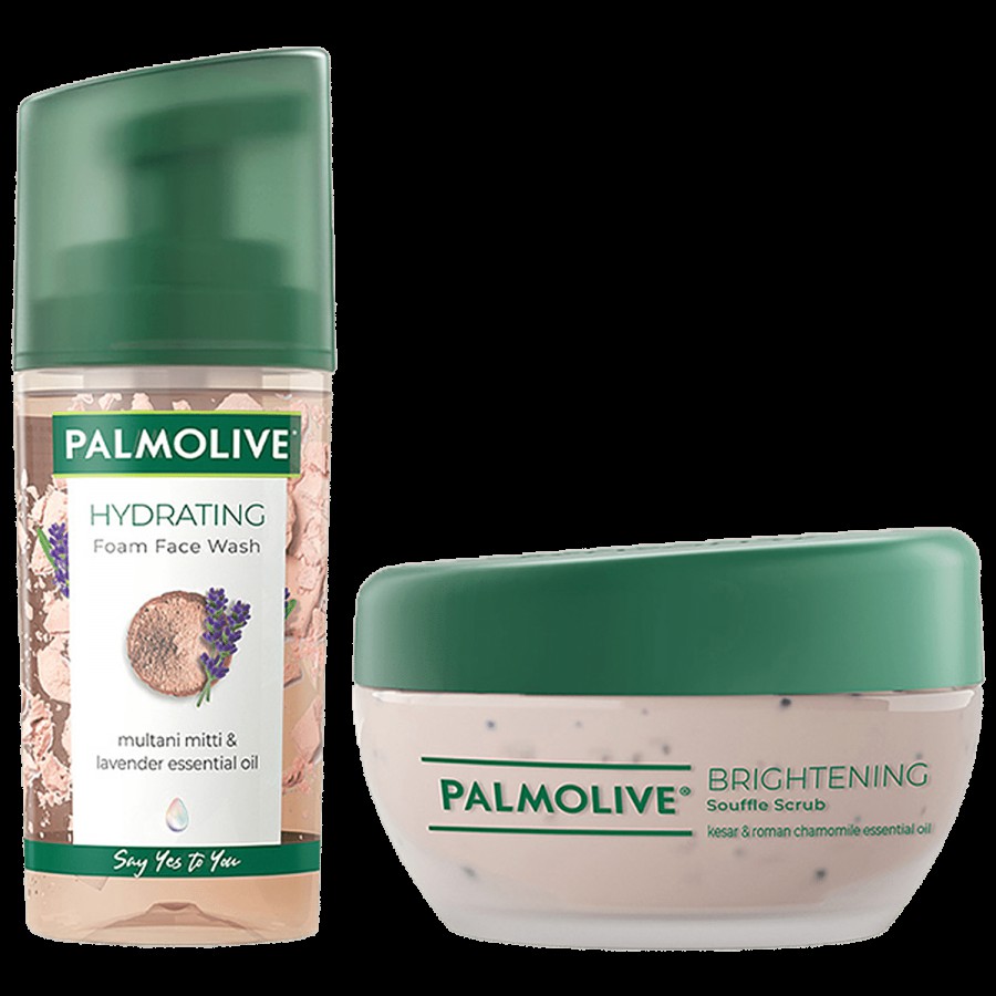 Palmolive Palmolive Hydrating Foam Facewash and Palmolive Brightening Souffle Face Scrub