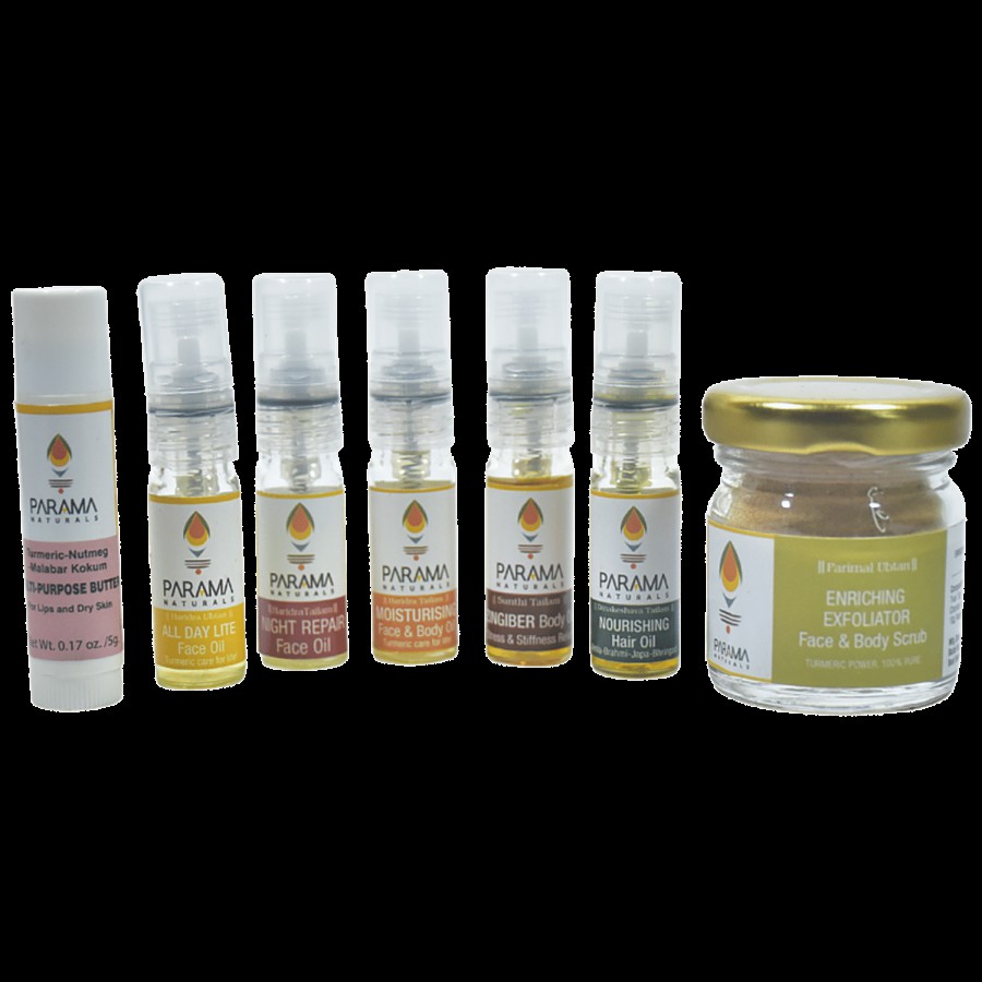 Parama Naturals Miniature Collection Daily Self Care Starter Kit - Easy To Carry