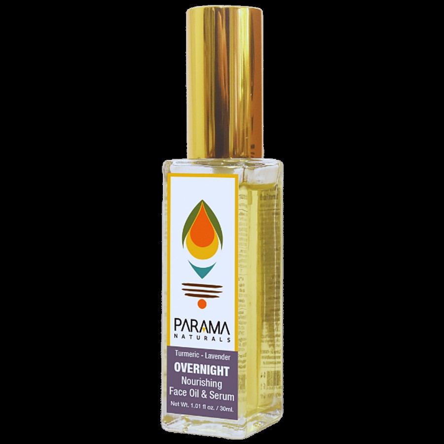 Parama Naturals Overnight Nourishing Face Oil & Serum - Turmeric-Lavender