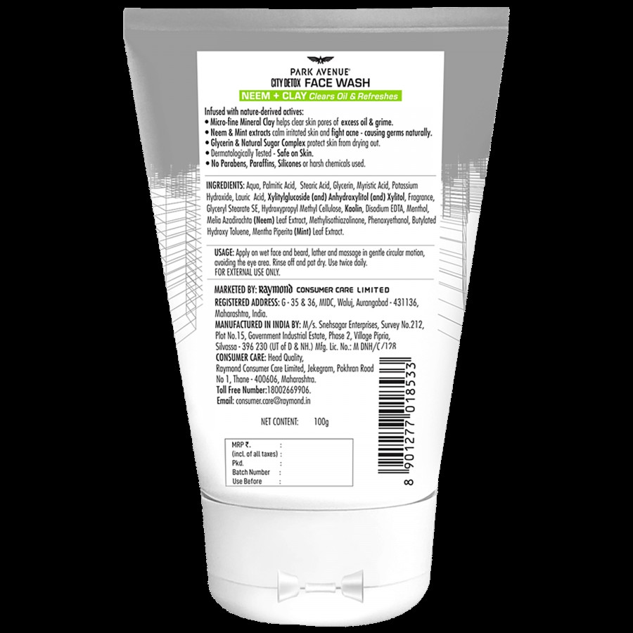 Park Avenue City Detox Face Wash - Neem & Clay