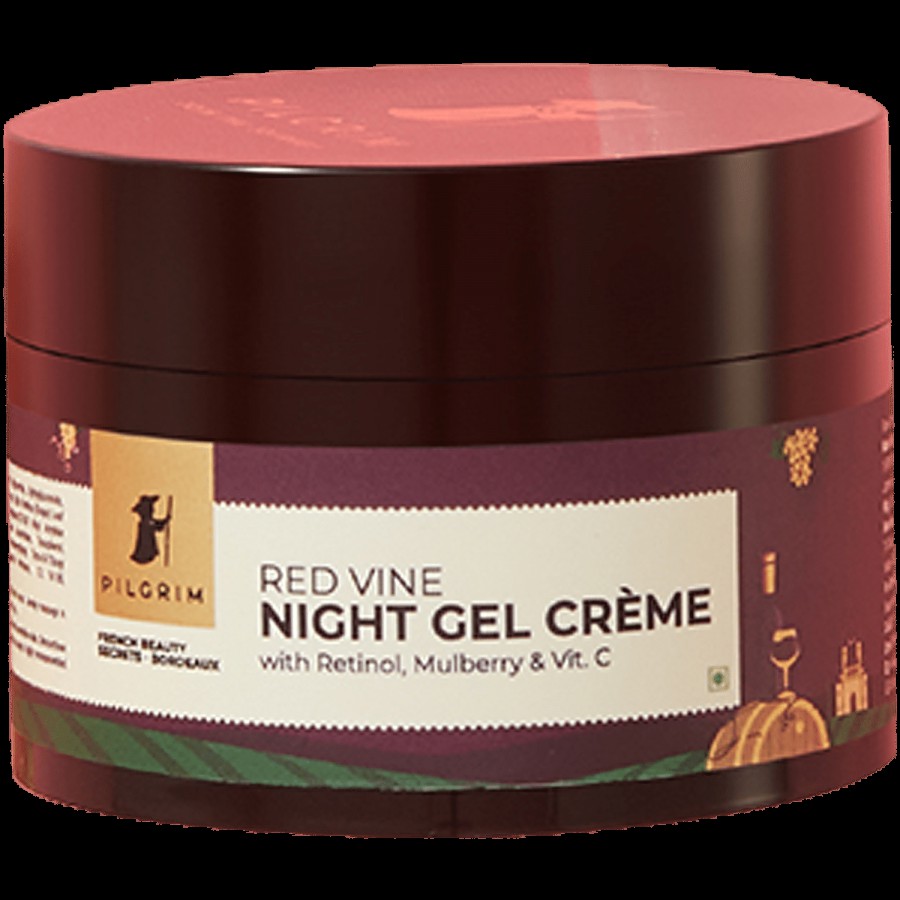 Pilgrim Red Vine Night Gel Creme With Retinol