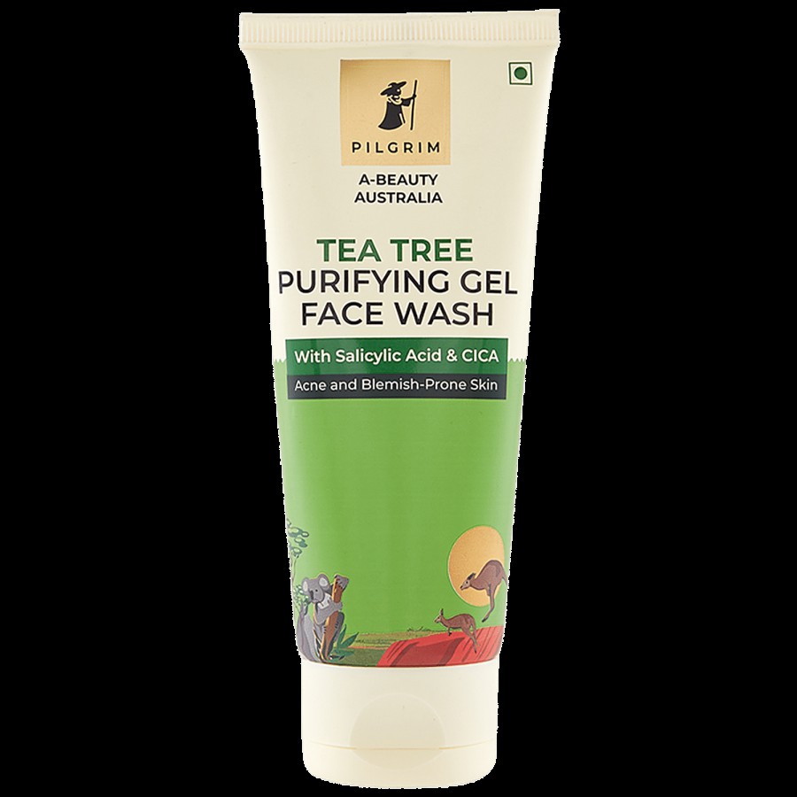 Pilgrim Tea Tree Purifying Gel Face Wash - For Acne & Blemish-Prone Skin