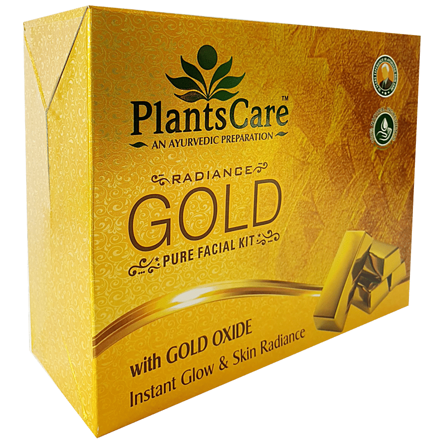 Plants Care Radiance Gold Pure Facial Kit - Provides Long Lasting Shine