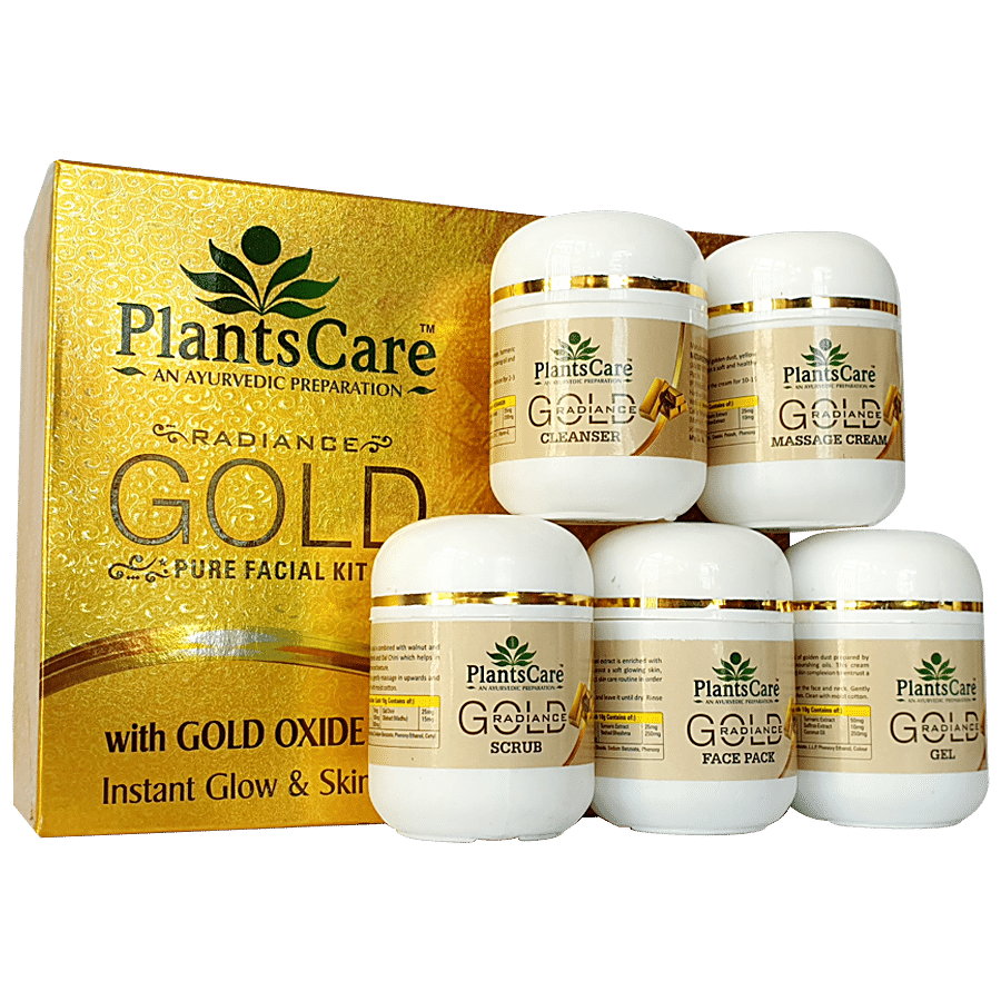 Plants Care Radiance Gold Pure Facial Kit - Provides Long Lasting Shine