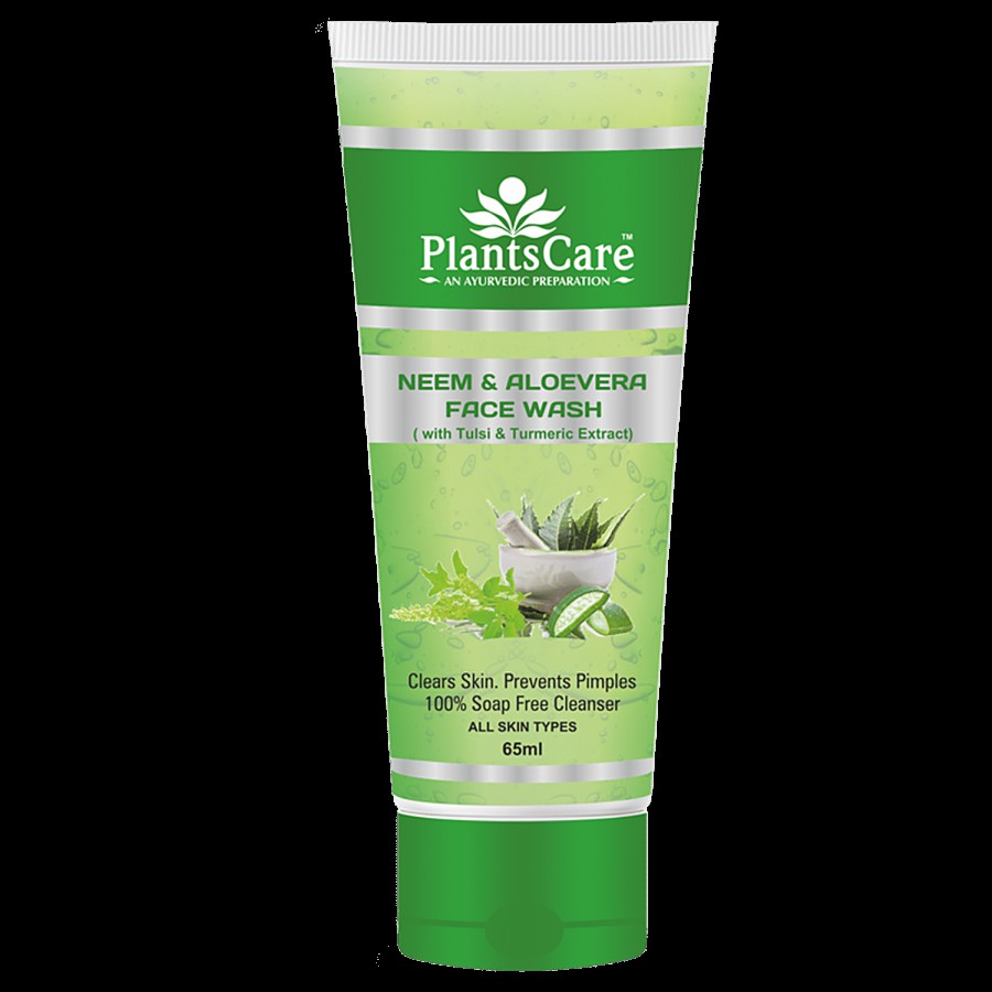 Plants Care Neem & Aloevera Face Wash - Prevents Pimples