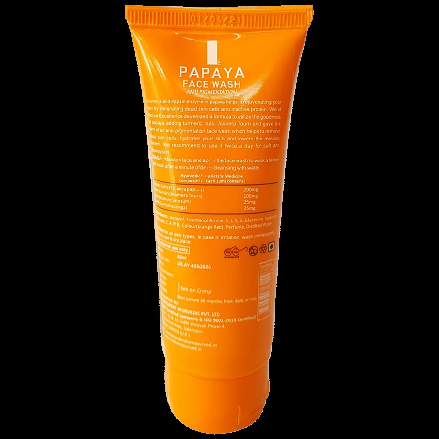 Plants Care Papaya Face Wash - For Anti Pigmentation