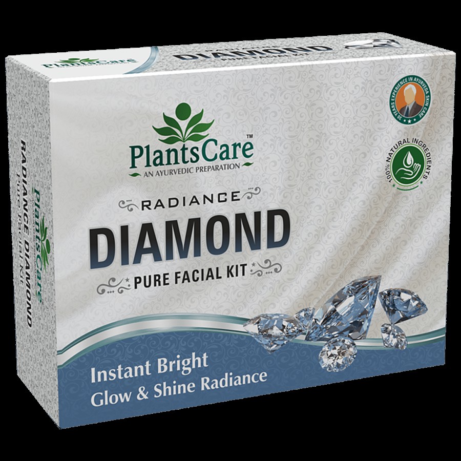 Plants Care Radiance Diamond Pure Facial Kit - For Glowing Skin