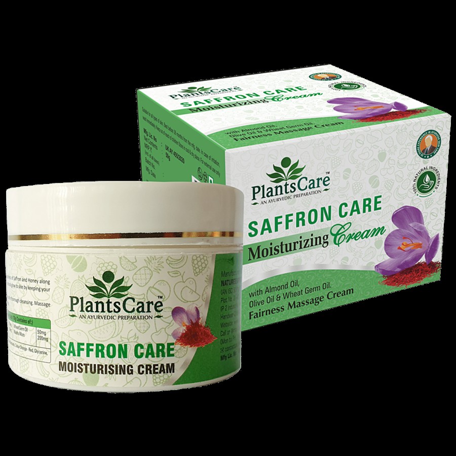 Plants Care Saffron Care Moisturizing Cream - Provides Natural Glow