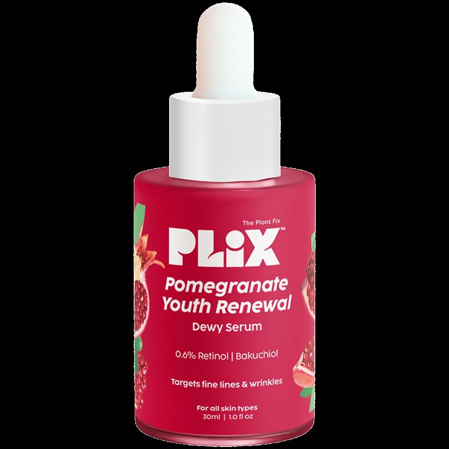 Plix The Plant Fix Pomegranate Youth Renewal Dewy Serum - 0.6% Retinol & 0.2% Bakuchi