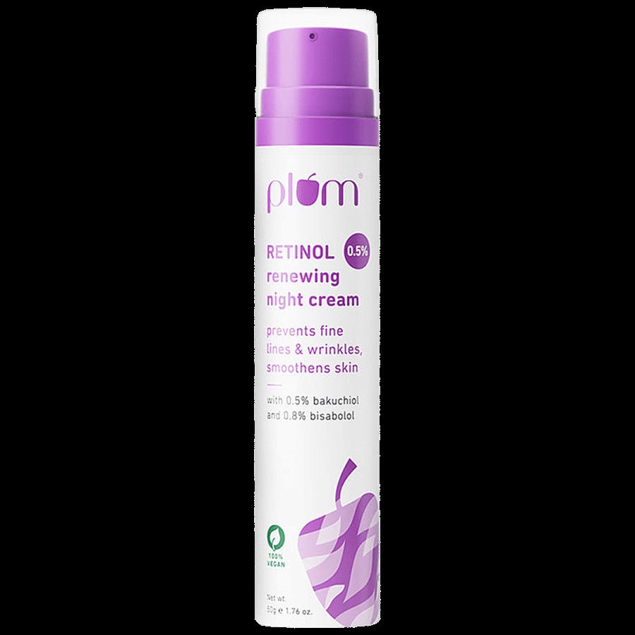 Plum 0.5% Retinol Renewing Night Cream - Prevents Fine Lines & Wrinkles