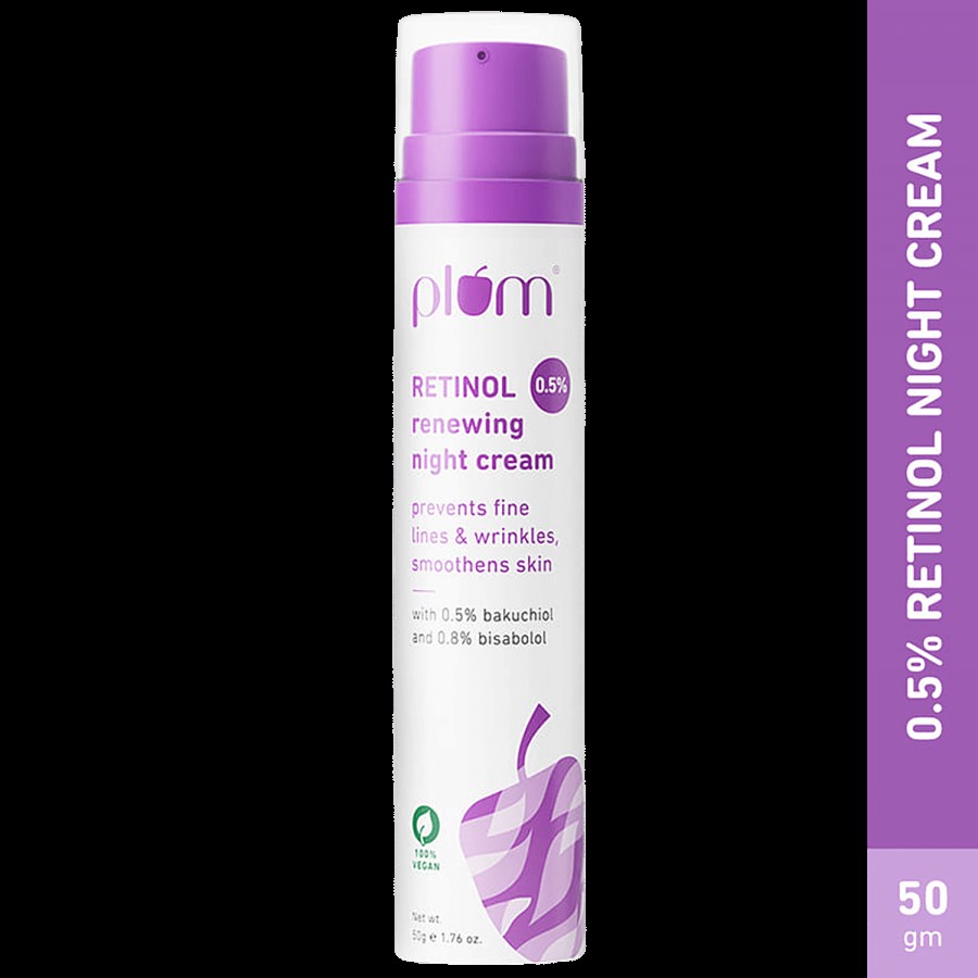 Plum 0.5% Retinol Renewing Night Cream - Prevents Fine Lines & Wrinkles