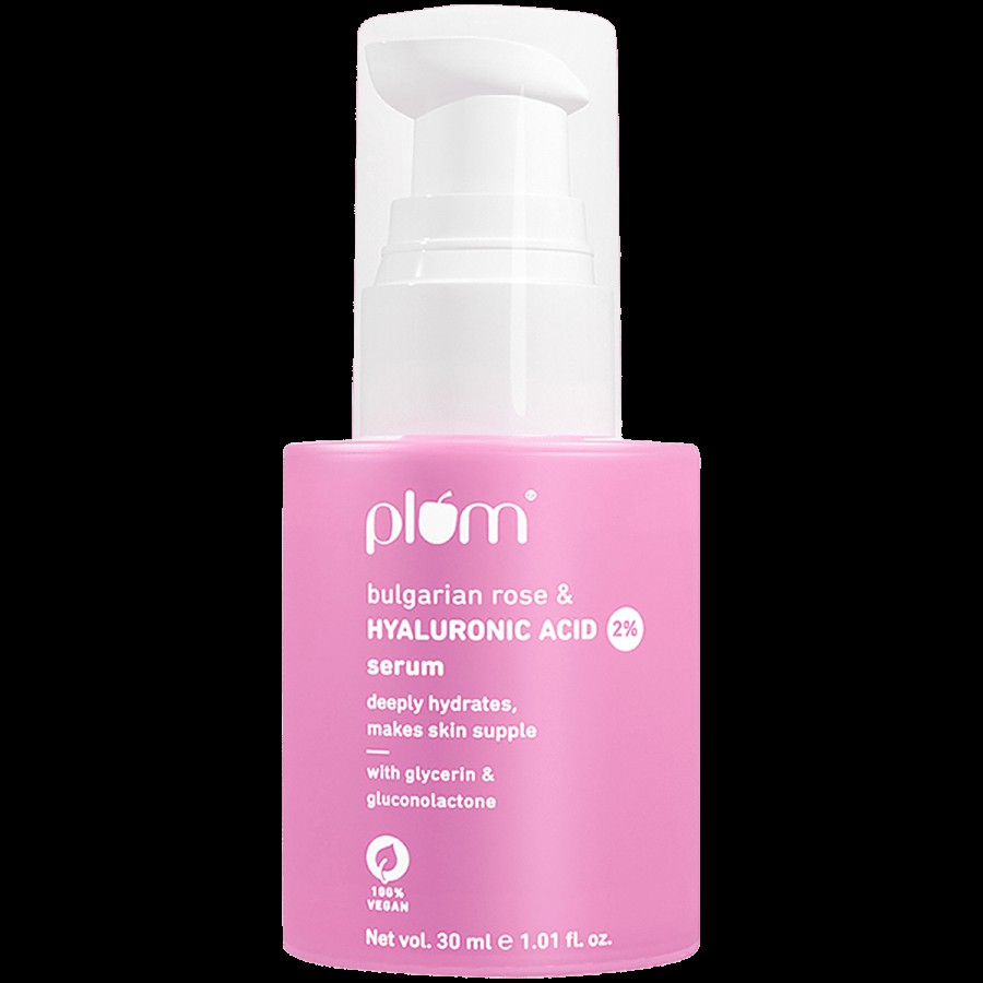 Plum 2% Hyaluronic Acid Serum With Bulgarian Rose - Boosts Hydration