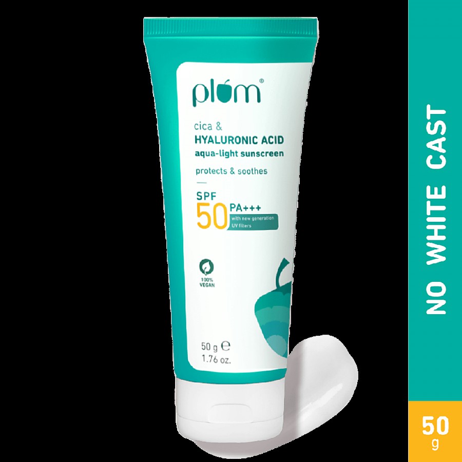 Plum Cica & Hyaluronic Acid Aqua-Light Sunscreen - SPF 50 PA+++