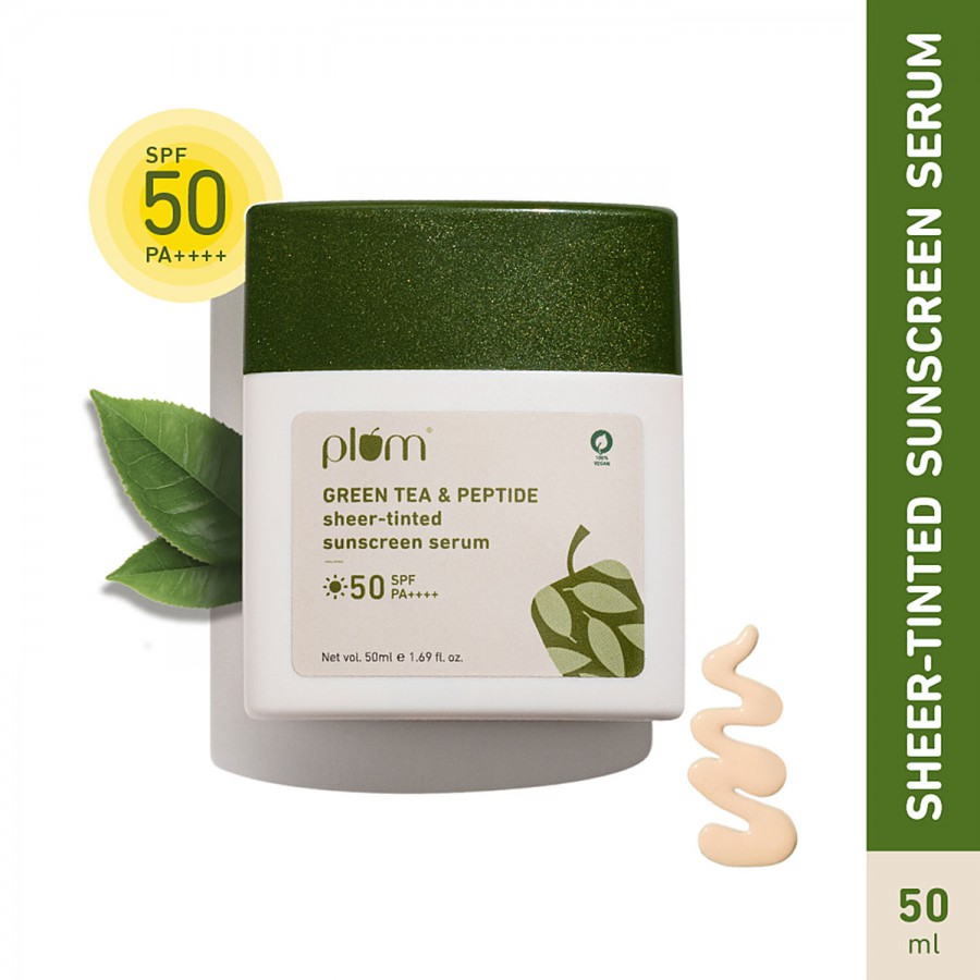 Plum Green Tea & Peptide Sheer-Tinted Sunscreen Serum