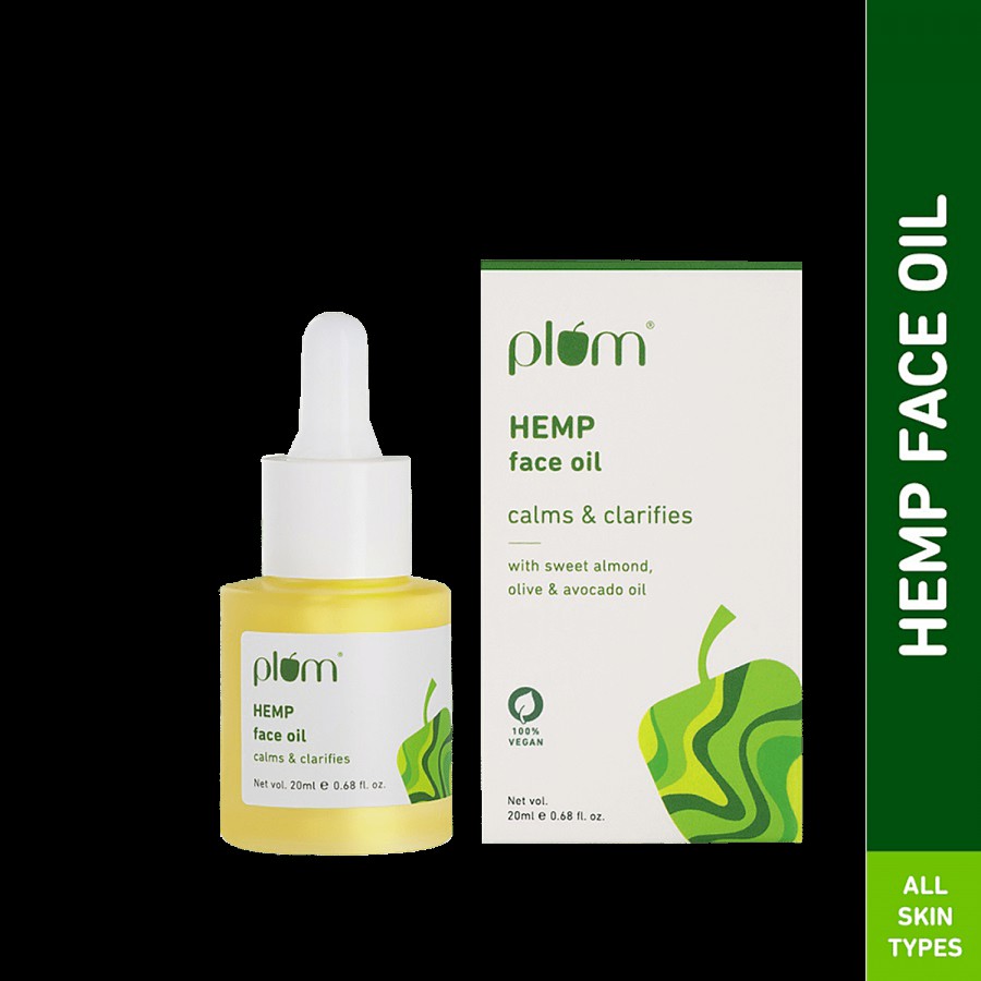 Plum Hemp Face Oil - With Sweet Almond