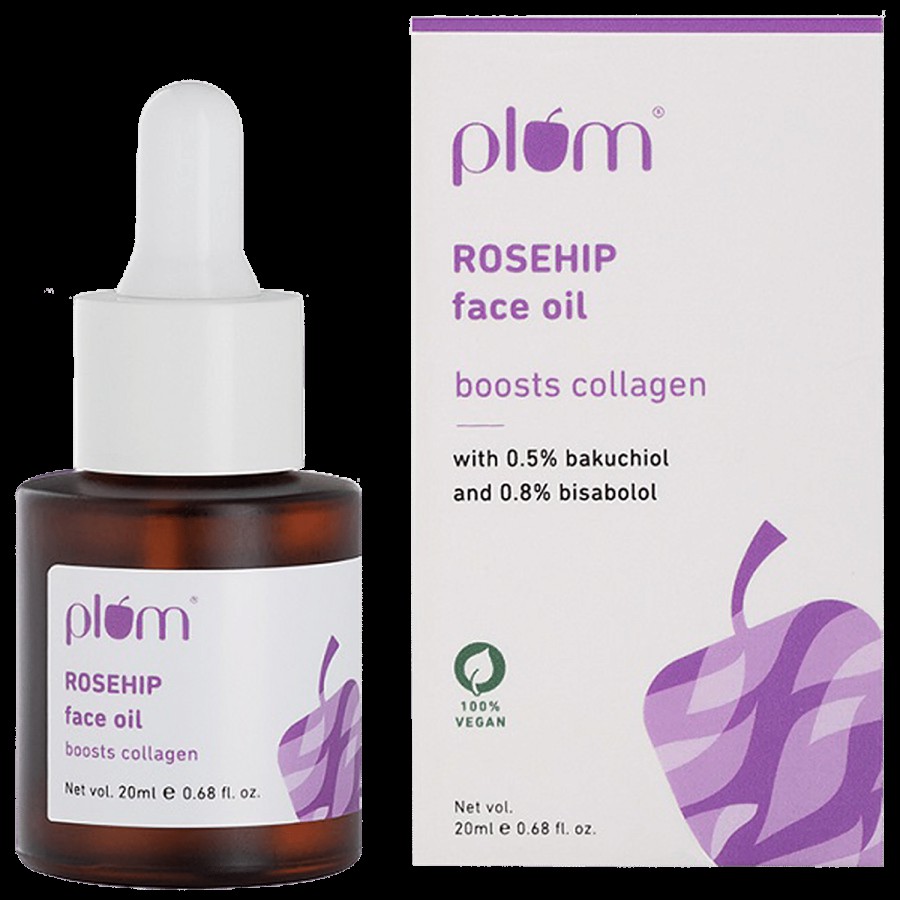 Plum Rosehip Face Oil - With 0.5% Bakuchiol & 0.8% Bisabolol