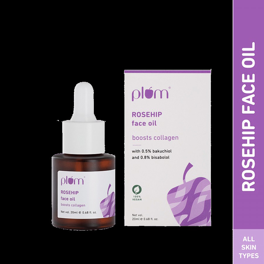 Plum Rosehip Face Oil - With 0.5% Bakuchiol & 0.8% Bisabolol