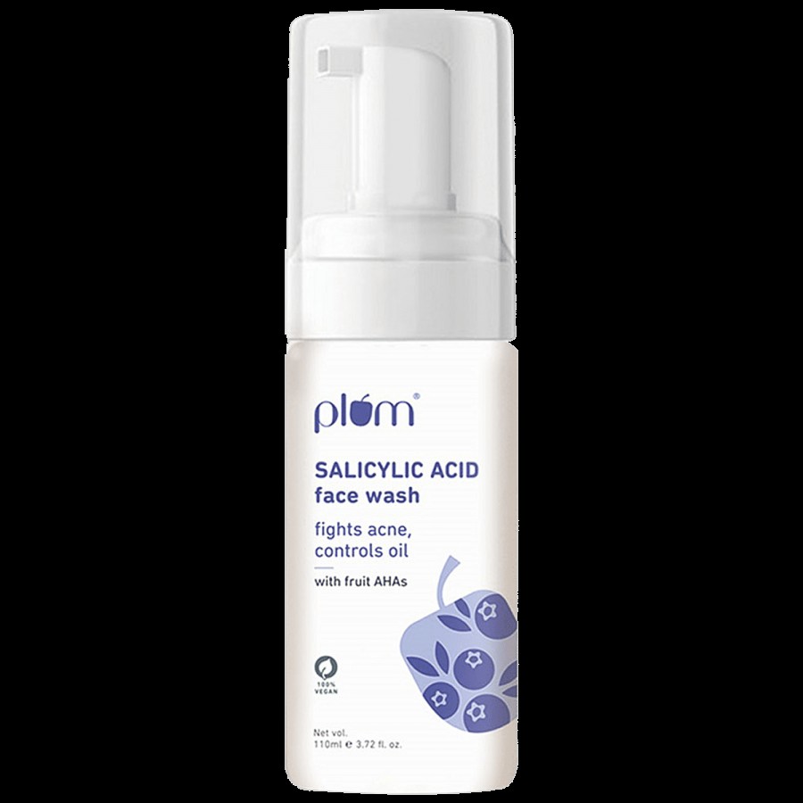 Plum Salicylic Acid Foaming Face Wash - With Fruit AHAs