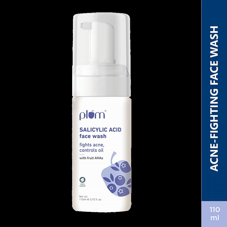 Plum Salicylic Acid Foaming Face Wash - With Fruit AHAs