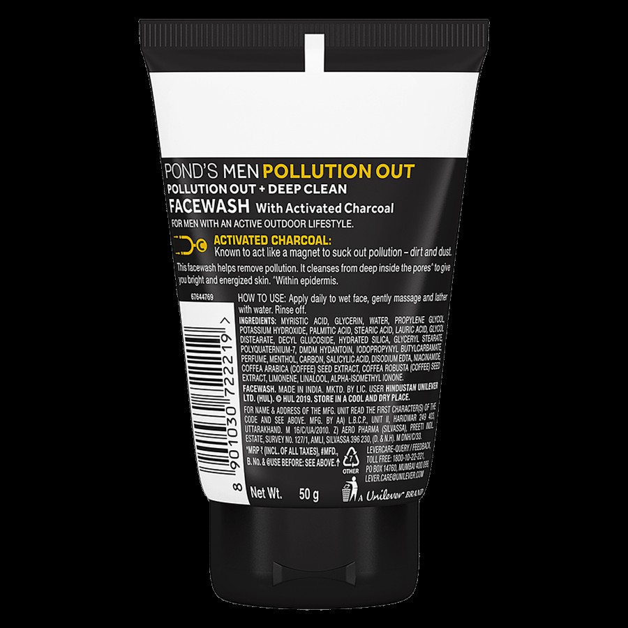 Ponds Men Pollution Out Facewash - With Activated Charcoal