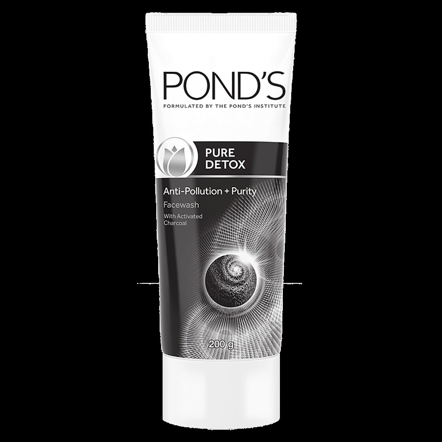 Ponds Pure Detox Face Wash  - Anti-Pollution & Purity With Activated Charcoal