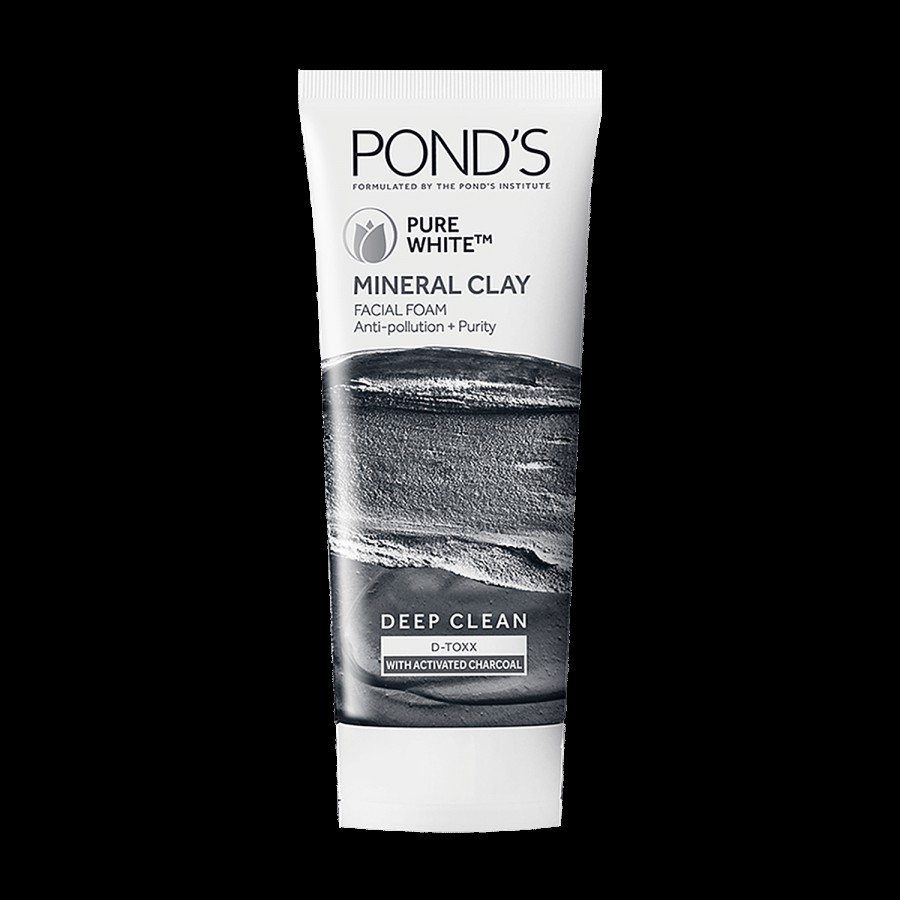 Ponds Pure White Mineral Clay Anti-Pollution Purity Face Wash Foam