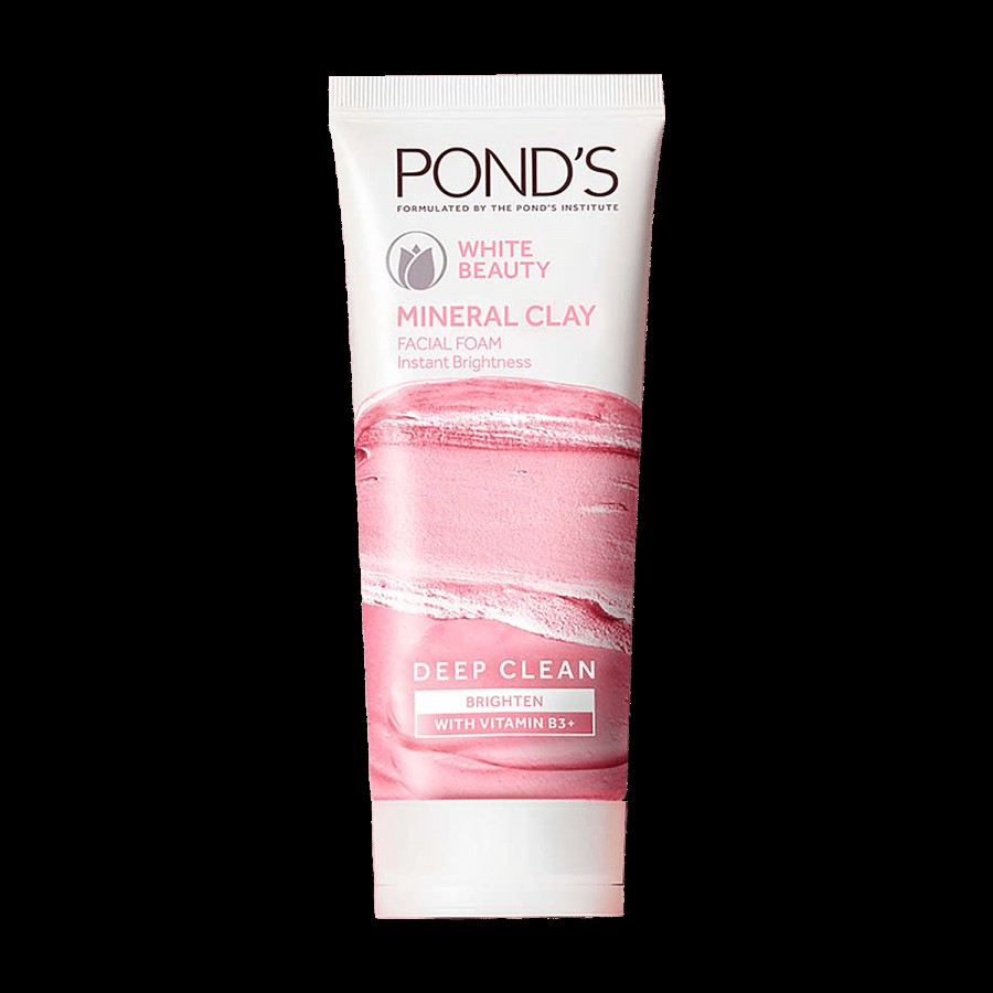 Ponds White Beauty Mineral Clay Instant Brightness Face Wash Foam