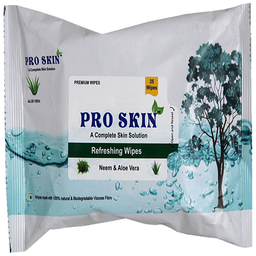 Pro Skin Refreshing Wipes - Neem & Aloe Vera