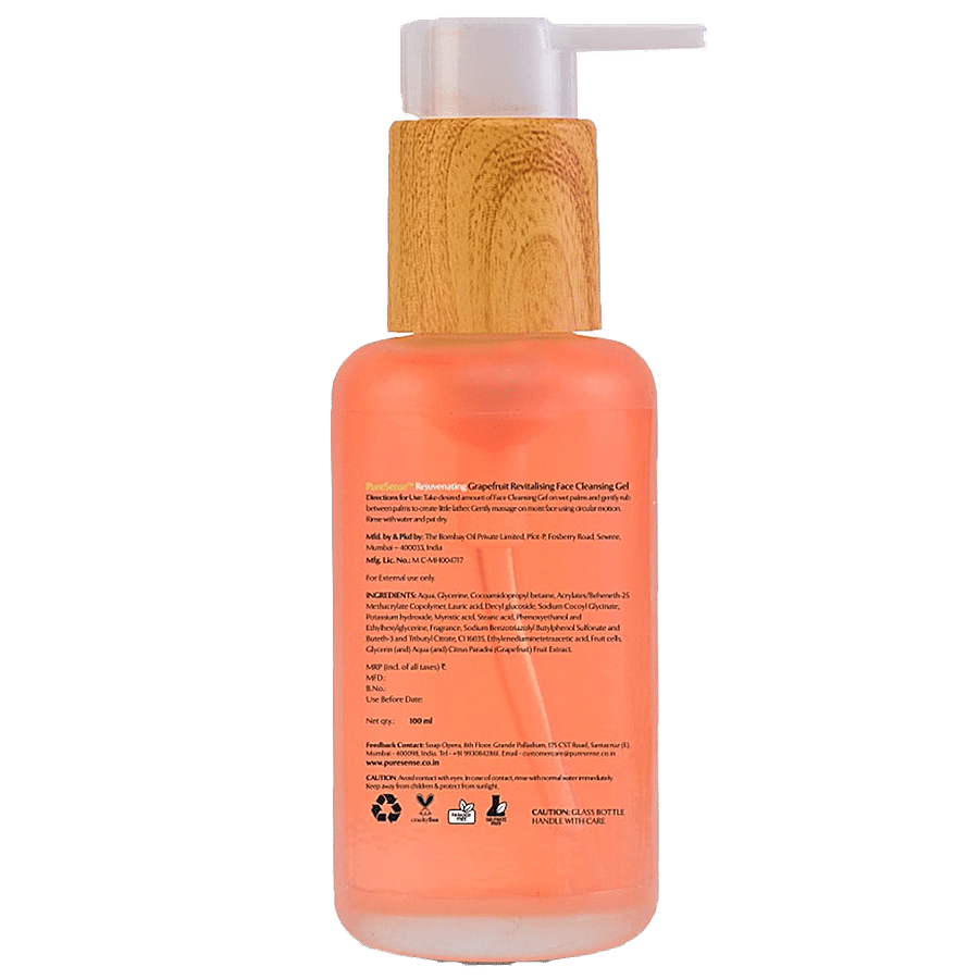 PureSense Grapefruit Revitalising Face Cleansing Gel - Nourishes Skin