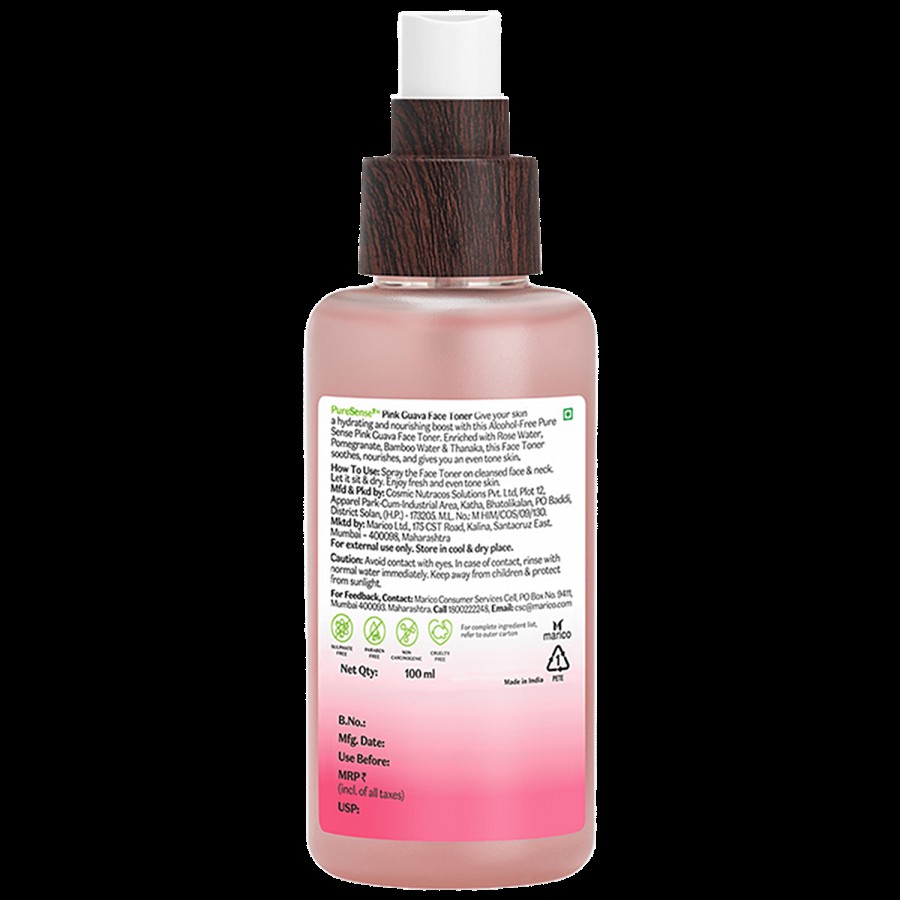 Pure Sense Pink Guava Face Toner - Rose Water & Pomegranate