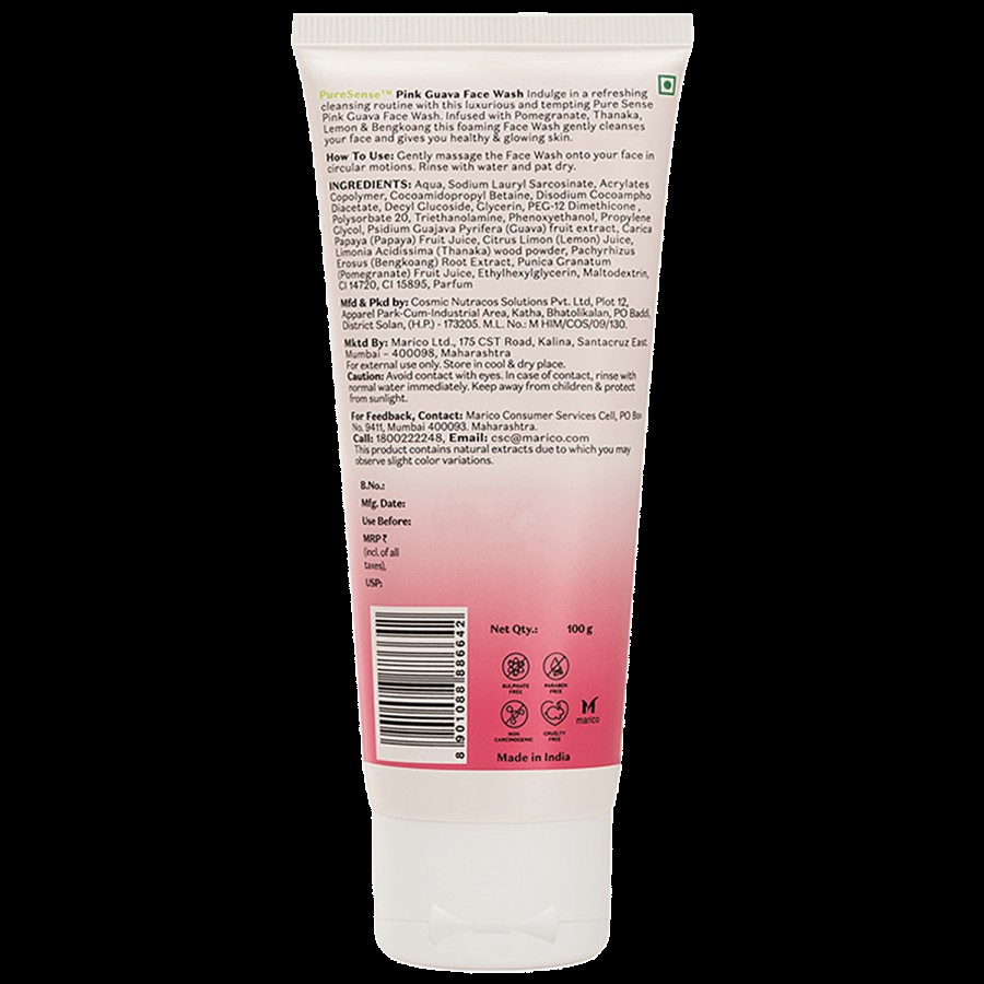 Pure Sense Pink Guava Face Wash - Pomegranate & Thanaka