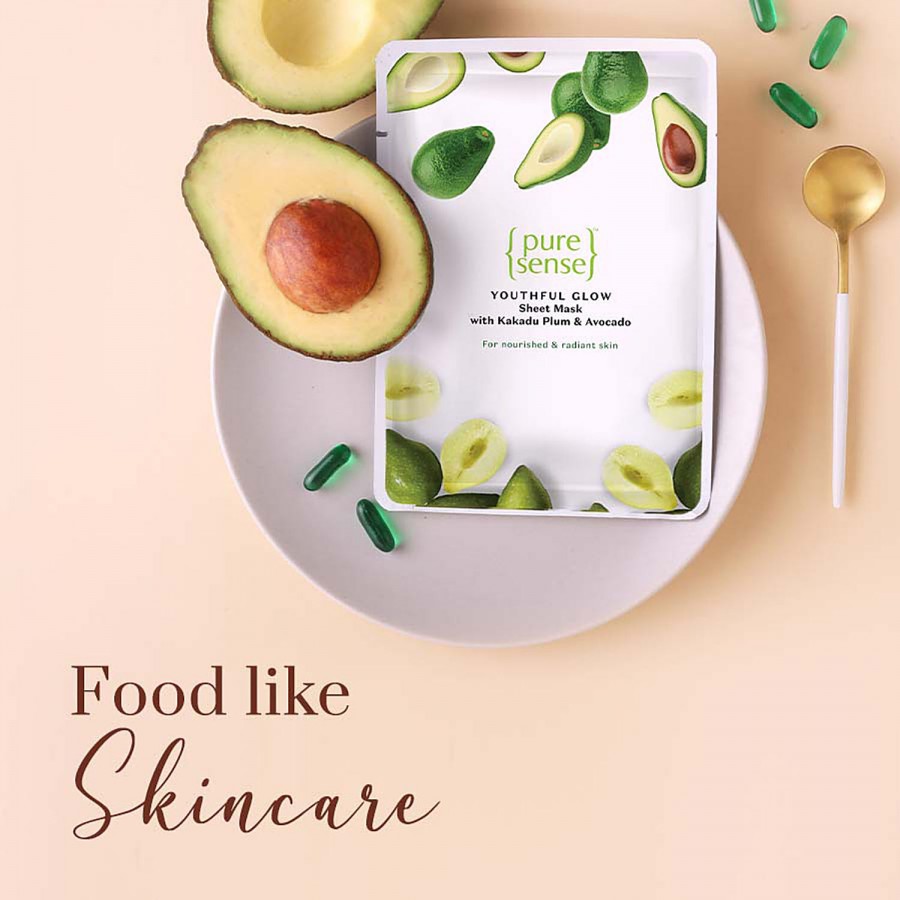 PureSense Youthful Glow Sheet Mask - Kakadu Plum & Avocado