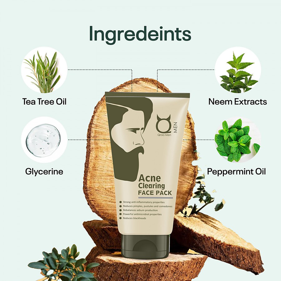 Qraa Men Acne Clearing Face Pack