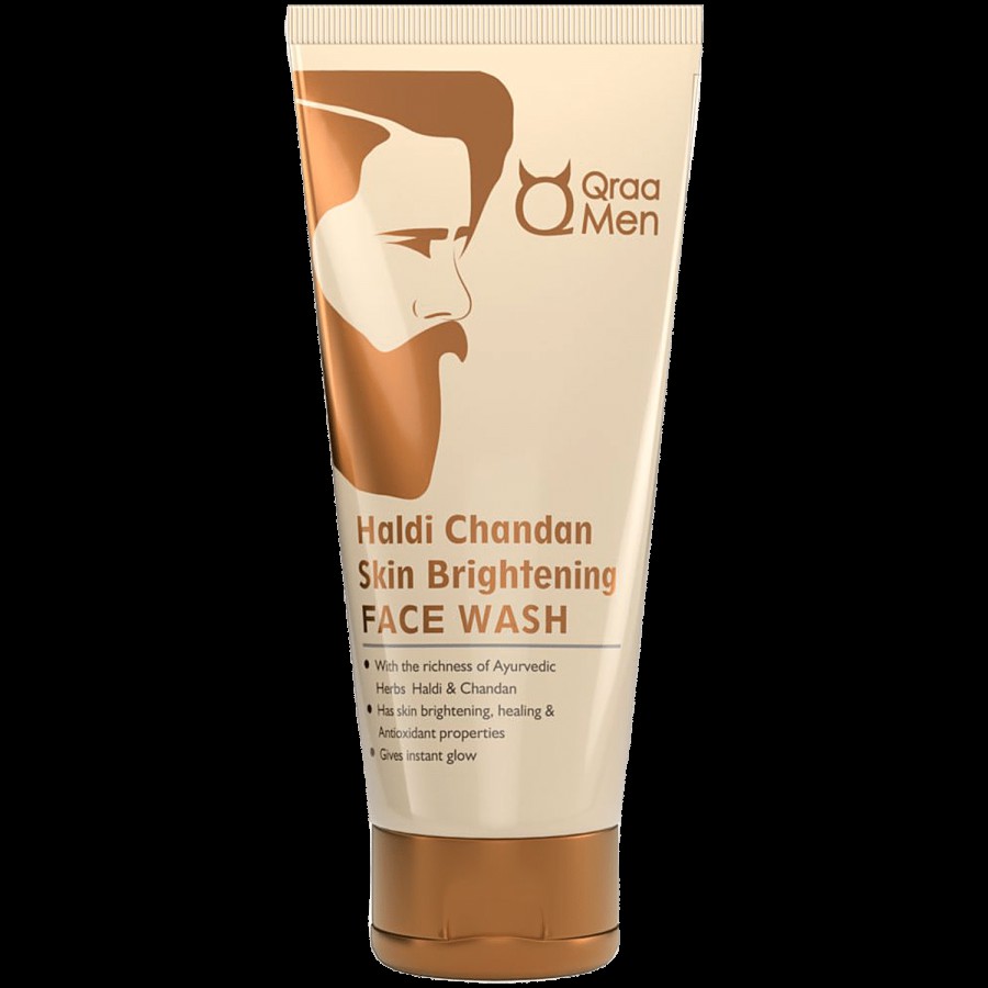 Qraa Men Haldi Chandan Skin Brightening Face Wash