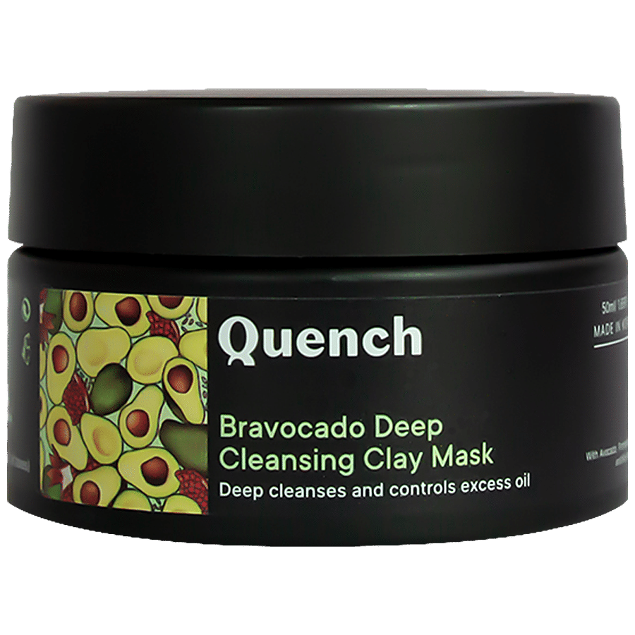 Quench Botanics Bravocado Deep Cleansing Clay Mask - Controls Excess Oil